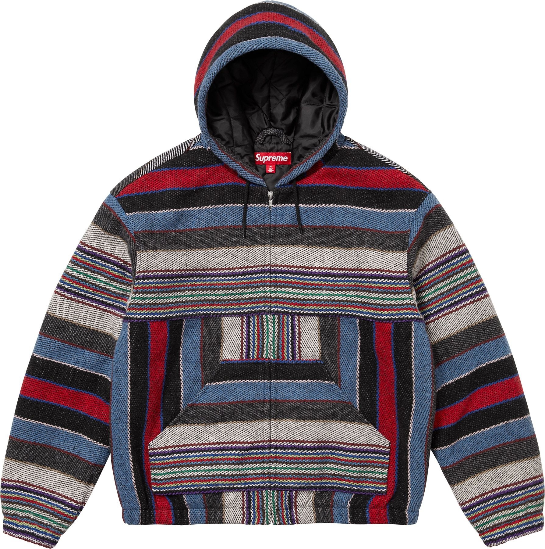 Woven Stripe Hooded Jacket view 10
